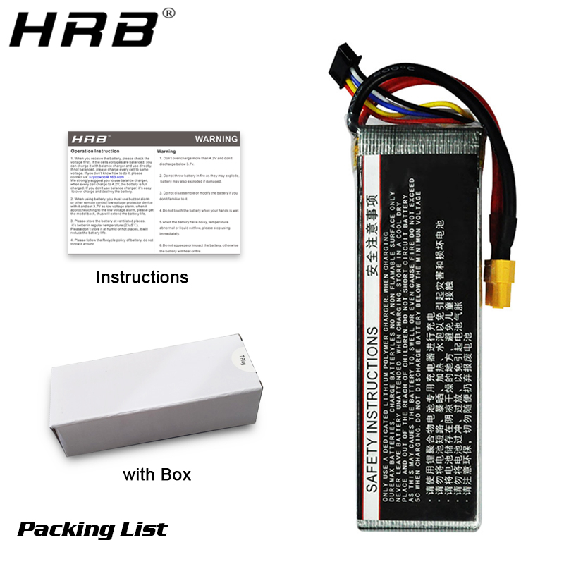 Akumulator litowy HRB 4S 14.8V – 4S Lipo Battery 14.8V 6000Mah recenzja i cena
